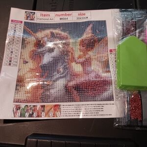 Unicorn and Fairy Diamond Art Kit with Tools 20x20